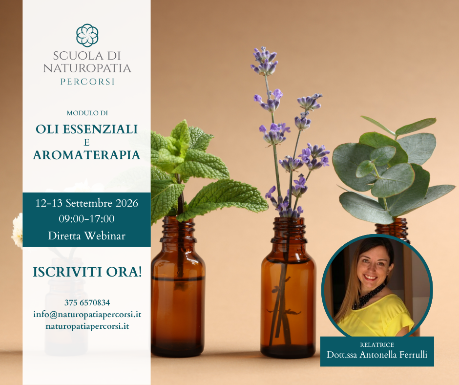Corso di OLI ESSENZIALI E AROMATERAPIA APPLICATA
